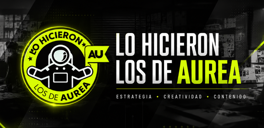 Sello del astronauta de Aurea. Lo hicieron los de Aurea: estrategia, creatividad y contenido.